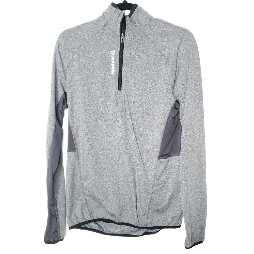 Reebok Men's Grey Pullover Long Sleeve 1/4 Zip Size Small